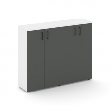 Style Project Тумба опорная/приставная SN.TOP-163 Белый/Белый/Антрацит/Черный Ручки 1632*400*1150