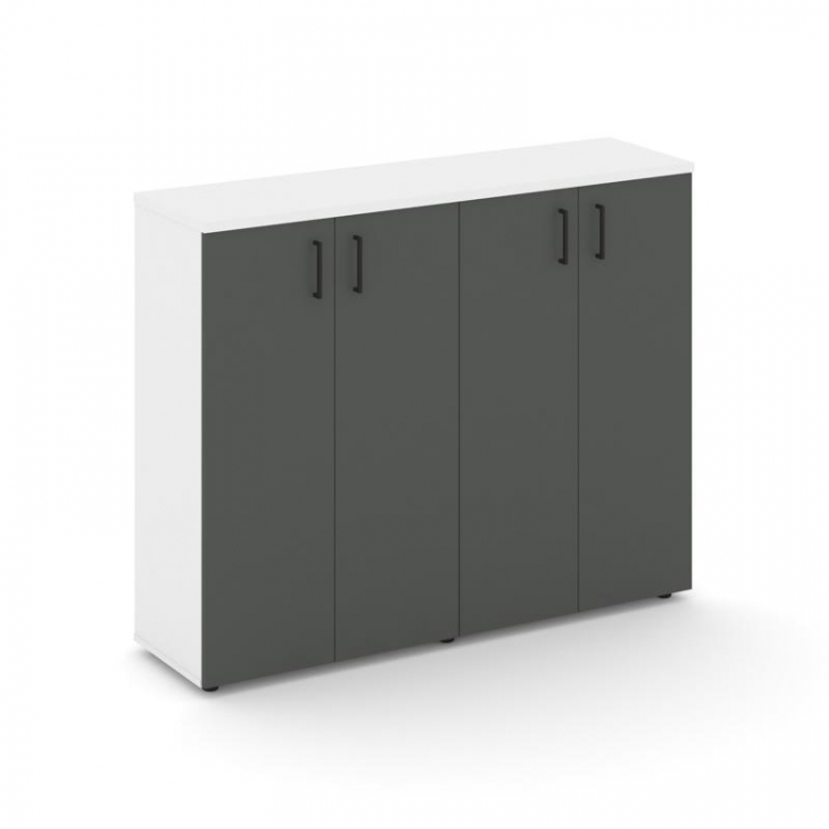 Style Project Тумба опорная/приставная SN.TOP-163 Белый/Белый/Антрацит/Черный Ручки 1632*400*1150