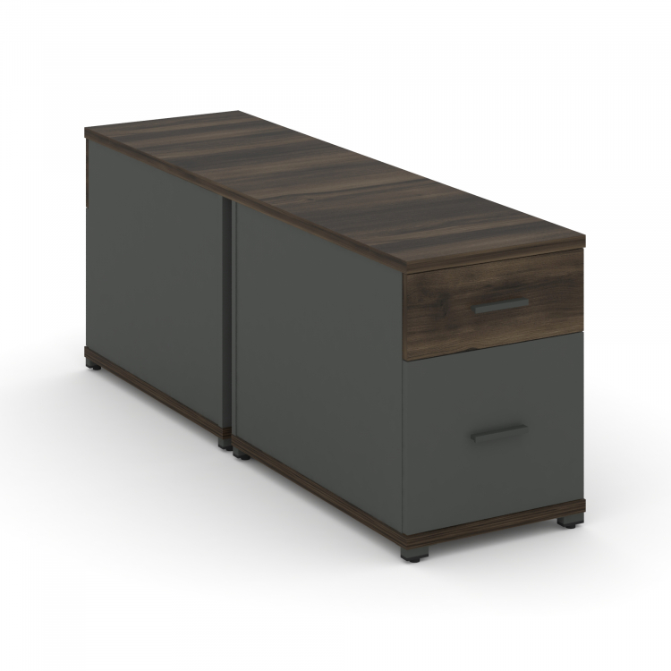 Concept Тумба двухсторонняя опорная/приставная 1 ящ.+1 распаш. фасад CN.DTGO-004 A Дуб Мали/Антрацит