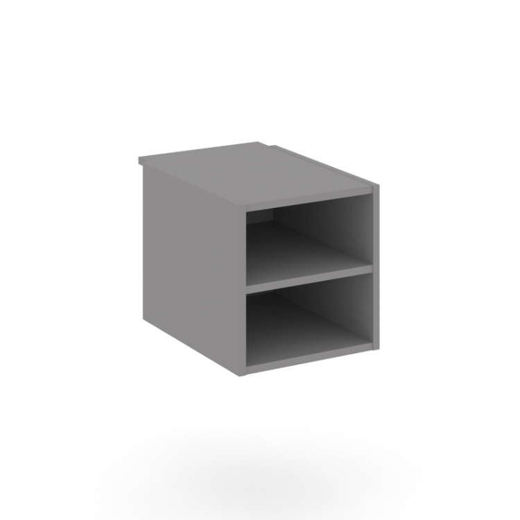 Стайл Проджект Подвесная тумба с двумя открытыми нишами SN.TP-011 Серый Пепел 343*437*352
