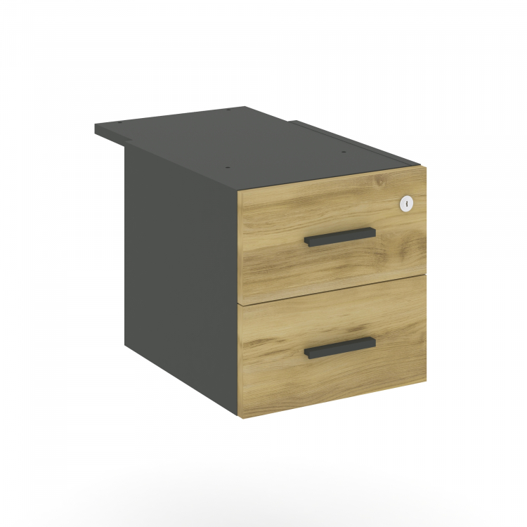Concept Тумба с 2 ящ. CN.PT-004 A Дуб Винченцо/Антрацит 347*573*336