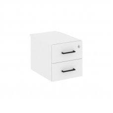 Style Project Тумба с 2 ящ. SN.TP-032 Белый/Черный Ручки 343*507*356