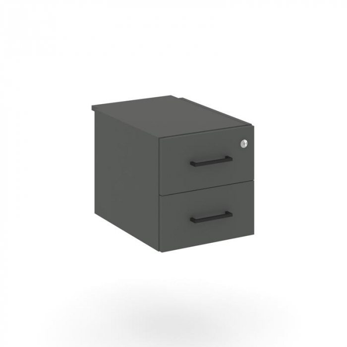 Style Project Тумба с 2 ящ. SN.TP-031 Антрацит/Черный Ручки 343*453*356