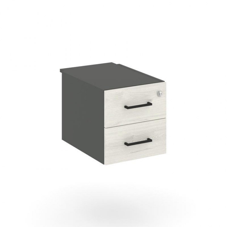 Style Project Тумба с 2 ящ. SN.TP-032 Антрацит/Дуб Наварра/Черный Ручки 343*507*356