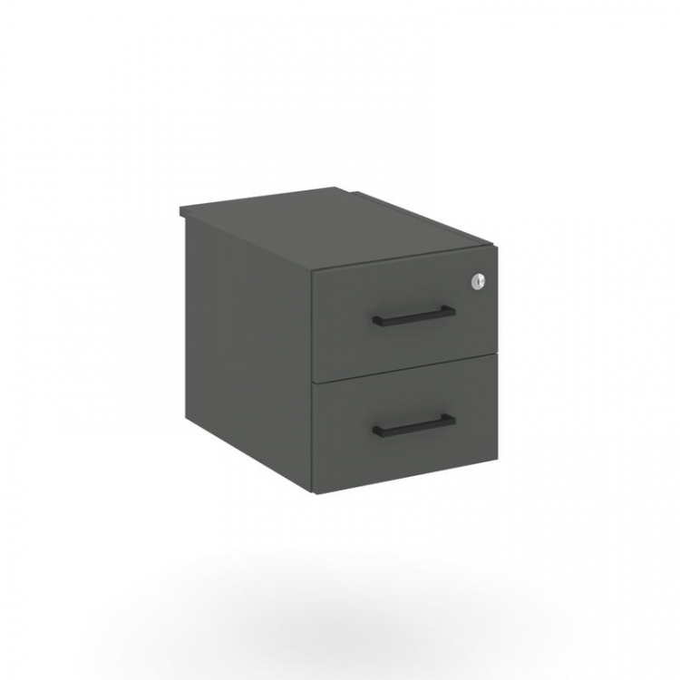 Style Project Тумба с 2 ящ. SN.TP-032 Антрацит/Черный Ручки 343*507*356