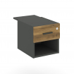 Concept Тумба с открытой нишей и 1 ящ. CN.PT-005 A Сандал Янтарный/Антрацит 347*573*336