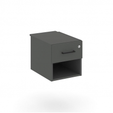 Style Project Тумба с 1 открытой нишей и 1 ящ. SN.TP-041 Антрацит/Черный Ручки 343*453*356