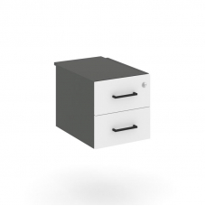 Style Project Тумба с двумя ящиками SN.TP-032 Антрацит/Антрацит/Белый/Черный Ручки 343*507*356