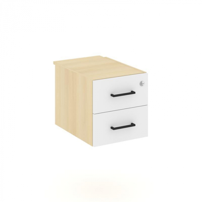 Style Project Тумба с 2 ящ. SN.TP-033 Акация Лорка/Белый/Черный Ручки 343*607*356