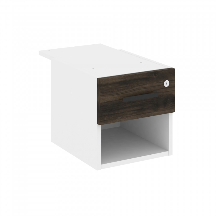 Concept Тумба с открытой нишей и 1 ящ. CN.PT-005 B Дуб Мали/Белый Бриллиант 347*573*352
