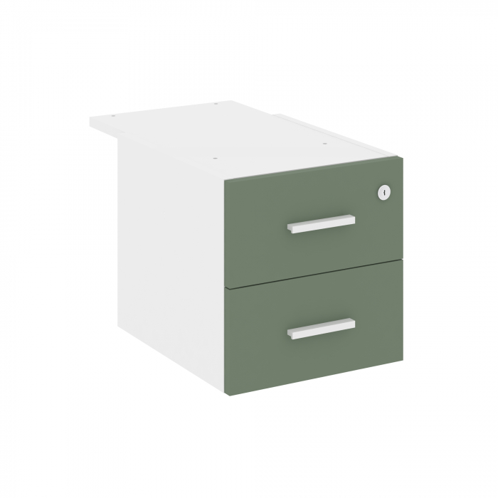 Concept Тумба с 2 ящ. CN.PT-004 W Кобо/Белый Бриллиант 347*573*336