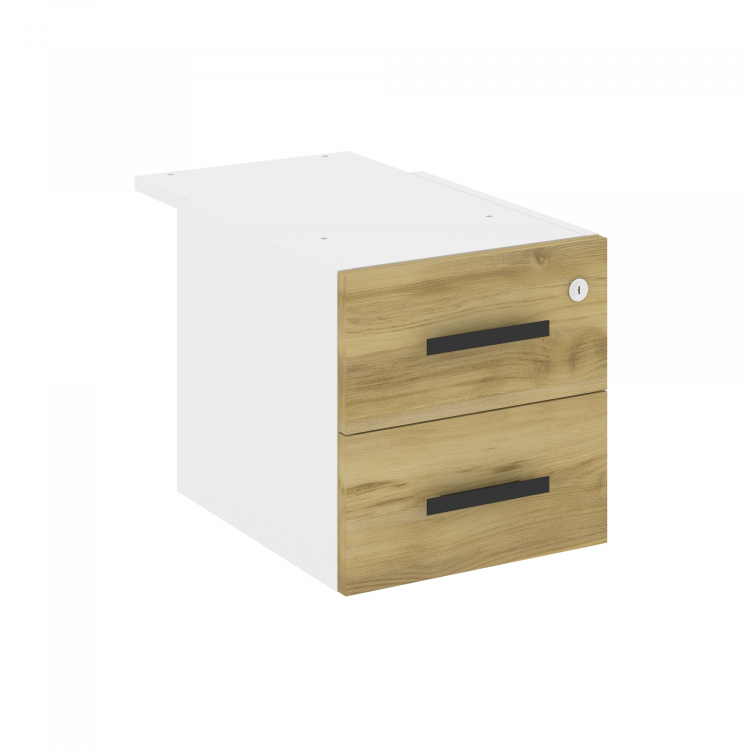 Concept Тумба с 2 ящ. CN.PT-004 B Дуб винченцо/Белый бриллиант 347*573*336