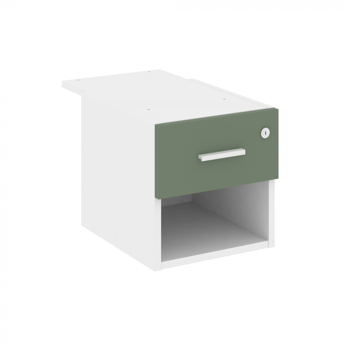 Concept Тумба с открытой нишей и 1 ящ. CN.PT-005 W Кобо/Белый Бриллиант 347*573*336