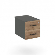 Style Project Тумба с 2 ящ. SN.TP-031 Антрацит/Дуб Табак/Черный Ручки 343*453*356