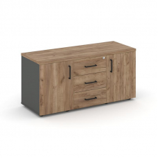 Style Project Тумба для оргтехники/сервисная SN.TS-002 Антрацит/Дуб Табак/Черный Ручки 1206*460*576