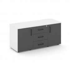 Style Project Тумба для оргтехники/сервисная SN.TS-002 Белый/Белый/Антрацит/Черный Ручки 1206*460*57