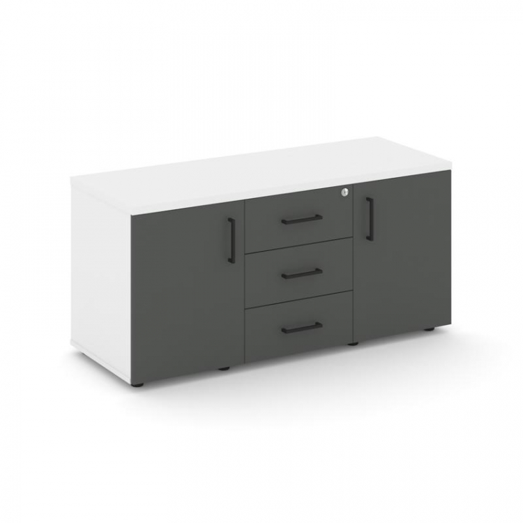 Style Project Тумба для оргтехники/сервисная SN.TS-002 Белый/Белый/Антрацит/Черный Ручки 1206*460*57