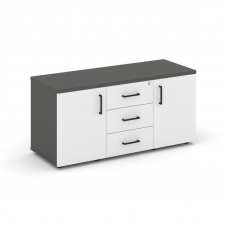 Style Project Тумба для оргтехники/сервисная SN.TS-002 Антрацит/Антрацит/Белый/Черный Ручки 1206*460