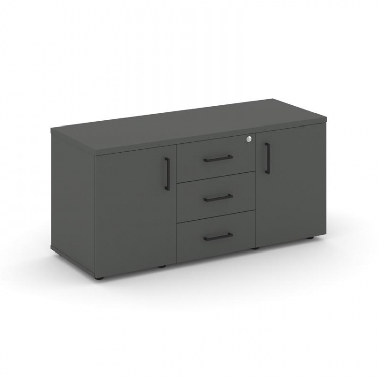 Style Project Тумба для оргтехники/сервисная SN.TS-002 Антрацит/Черный Ручки 1206*460*576