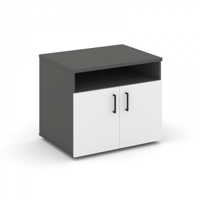 Style Project Тумба для оргтехники/сервисная SN.TS-001 Антрацит/Антрацит/Белый/Черный Ручки 796*600*