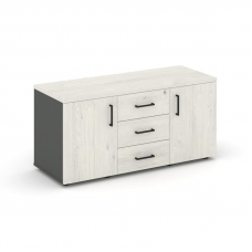 Style Project Тумба для оргтехники/сервисная SN.TS-002 Антрацит/Дуб Наварра/Черный Ручки 1206*460*57