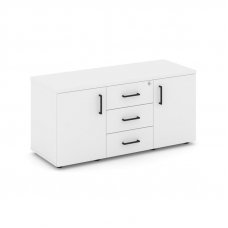 Style Project Тумба для оргтехники/сервисная SN.TS-002 Белый/Черный Ручки 1206*460*576