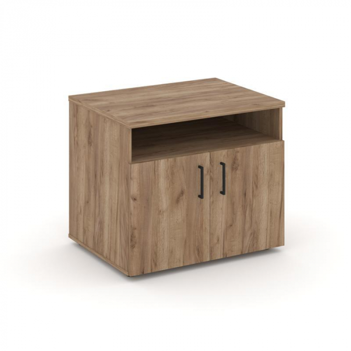 Style Project Тумба для оргтехники/сервисная SN.TS-001 Дуб Табак/Черный Ручки 796*600*680