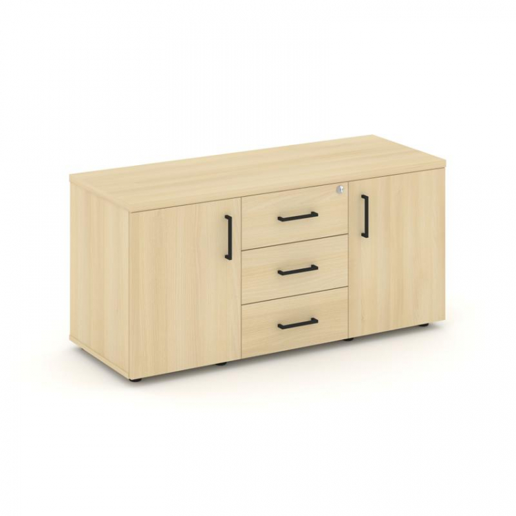 Style Project Тумба для оргтехники/сервисная SN.TS-002 Акация Лорка/Черный Ручки 1206*460*576