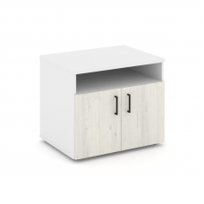 Style Project Тумба для оргтехники/сервисная SN.TS-001 Белый/Белый/Дуб Наварра/Черный Ручки 796*600*