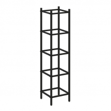 Loft Угловой проходной модуль VR.L-SL.UPK-4.4.4 Металл Черный 446*446*1869