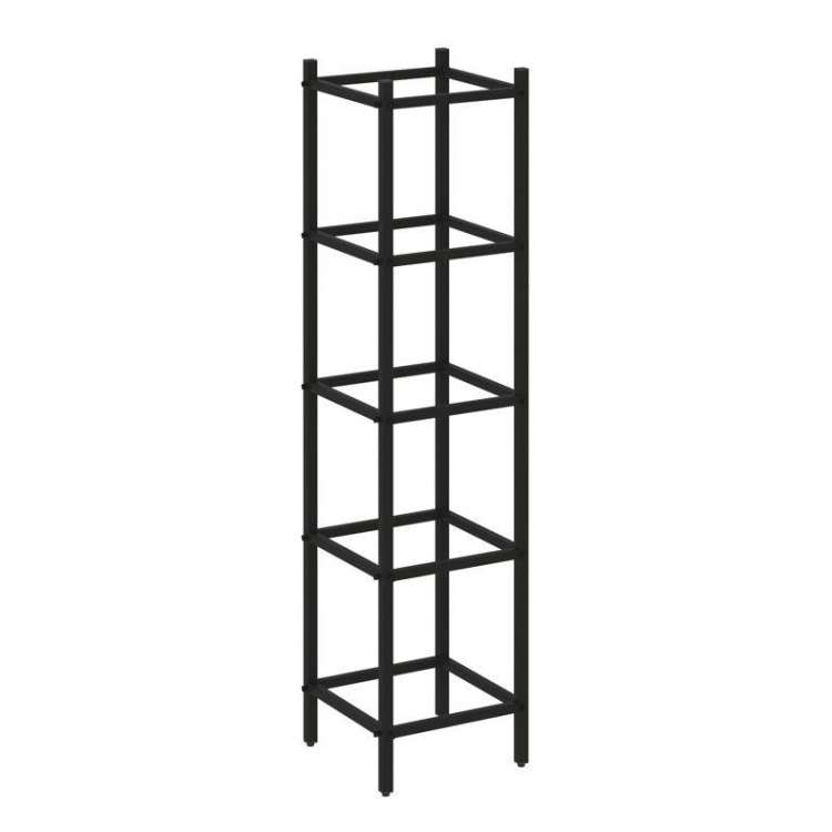 Loft Угловой проходной модуль VR.L-SL.UPK-4.4.4 Металл Черный 446*446*1869