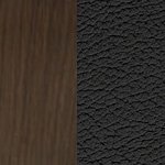 Натуральная кожа / черная/ дерево венге